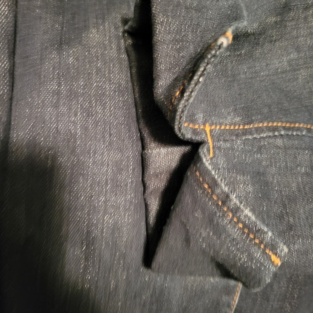 Liz Claiborne Jeans Denim Jacket – Petite 3X – Dark Blue – Button Front - Picture 9 of 14